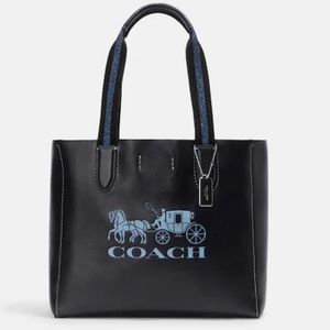 Coach Derby Tote Silver/Midnight Navy